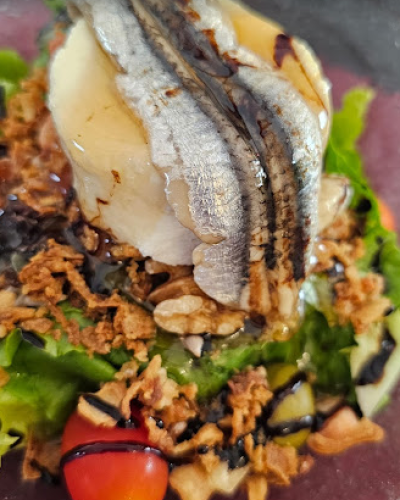 Menú de comida, ensalada